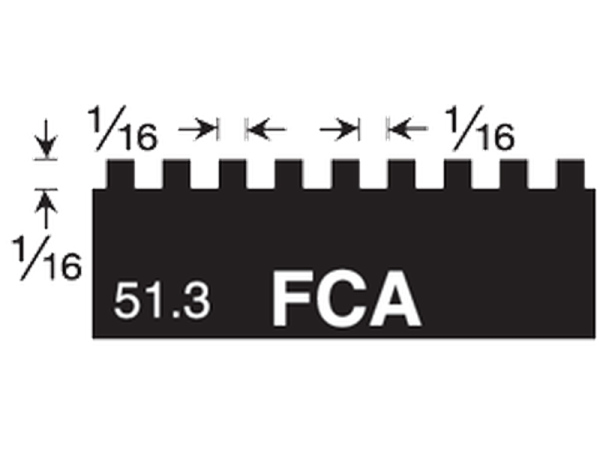 GUNDLACH 680-FCA 1/16x1/16 SQ VERSABLADE TROWEL BLADE