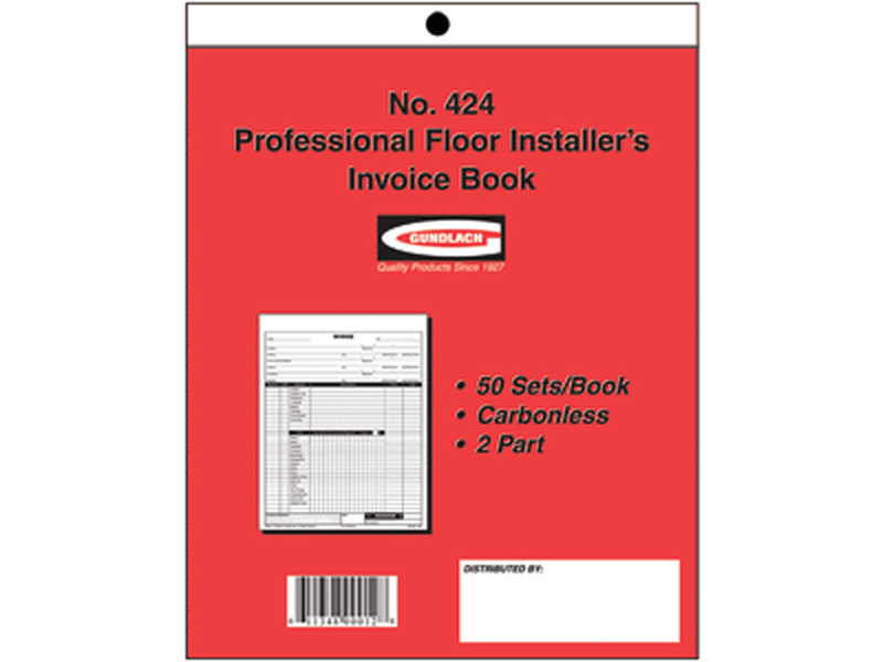 Pro Installer's Invoice Book No. 424